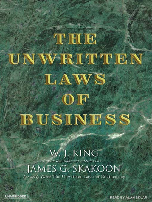 Cover image for The Unwritten Laws of Business